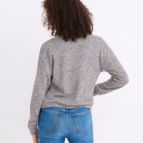 Madewell Textured Rainbow Ribbed Turtleneck Sweater | XL - Picture 4 of 10